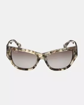 Женские солнцезащитные очки "кошачий глаз" из ацетата светло-гаванского цвета Max Mara, светло-коричневый