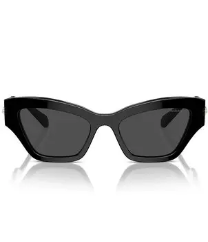 Женские солнцезащитные очки «кошачий глаз» Swarovski SK6021 53 мм, черный