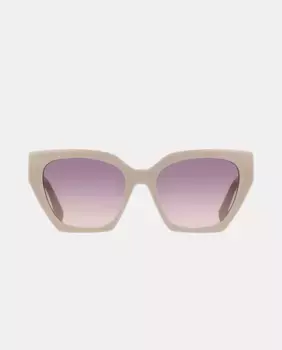 Женские солнцезащитные очки квадратной формы из ацетата с градиентными линзами LIUJO, бежевый
