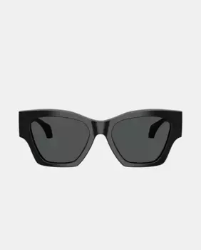 Женские солнцезащитные очки квадратной формы из ацетата Versace, черный