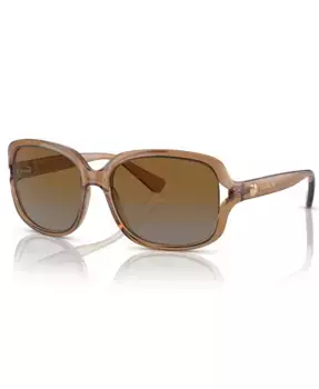 Женские солнцезащитные очки L149 Polarized, градиент HC8169 COACH, коричневый