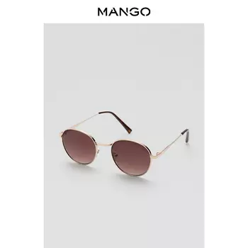 Женские солнцезащитные очки Mango в металлической оправе, золотой