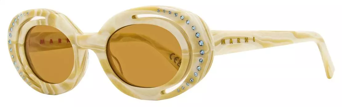 Женские солнцезащитные очки Marni Oval Zion Canyon H2G Cream 51 мм