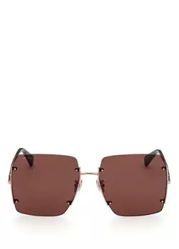 Женские солнцезащитные очки Mm 0002 из металла и золота Max Mara, мультиколор
