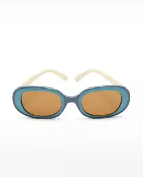 Женские солнцезащитные очки Parfois с защитой от УФ-излучения и овальной формой синего цвета, синий