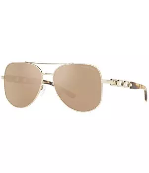 Женские солнцезащитные очки-пилоты Michael Kors Mk1121 58 мм, золотой