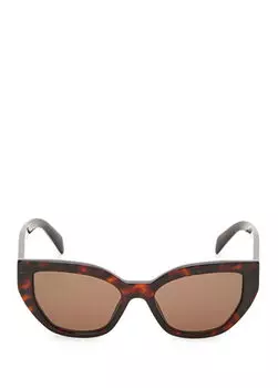 Женские солнцезащитные очки с черепаховым узором Prada, мультиколор