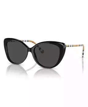 Женские солнцезащитные очки с низкой перемычкой BE4407F Burberry, черный