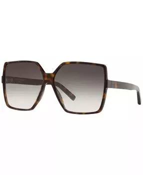 Женские солнцезащитные очки Saint Laurent, коричневый