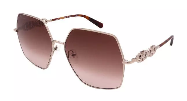 Женские солнцезащитные очки Salvatore Ferragamo, золотой
