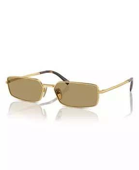 Женские солнцезащитные очки Signature прямоугольной формы, PR A60S PRADA, золото