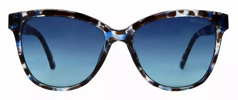Женские солнцезащитные очки Suzy Levian с квадратными линзами в синей черепаховой оправе