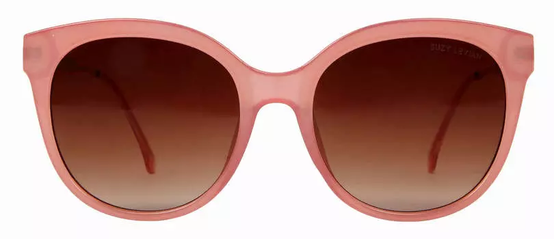 Женские солнцезащитные очки Suzy Levian с розовыми линзами и золотистым акцентом