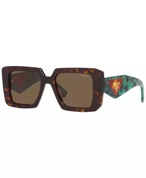 Женские солнцезащитные очки Symbole Square PRADA, коричневый
