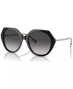 Женские солнцезащитные очки Vanessa с низкой перемычкой, BE4375F57-Y Burberry, черный