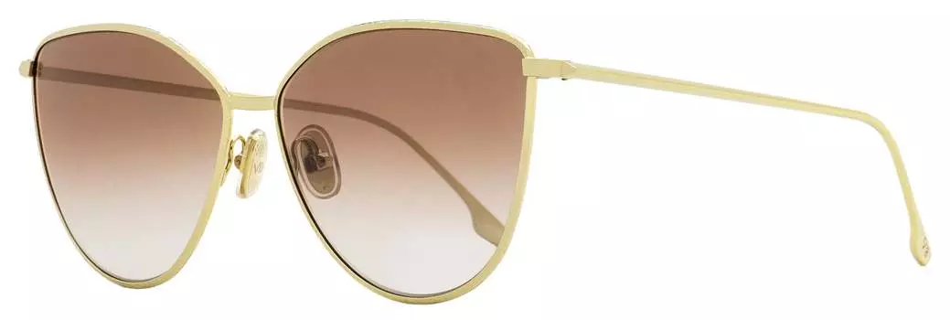 Женские солнцезащитные очки Victoria Beckham «кошачий глаз» VB209S 722 Gold 59 мм