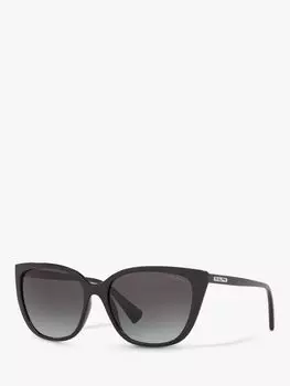 Женские солнцезащитные очки в форме бабочки Ralph RA5274, черный блеск