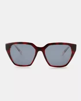 Женские солнцезащитные очки в геометрической оправе темно-коричневого цвета "гавана" Mr. Wonderful, темно коричневый