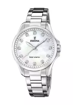 Женские солнечные часы FESTINA, цвет Perlmutt Silber