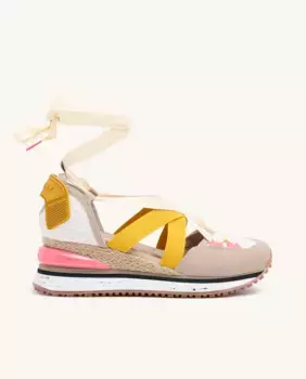 Женские спортивные босоножки на танкетке с мягкой стелькой и дышащей подкладкой Gioseppo, бежевый