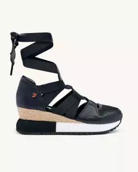 Женские спортивные босоножки на танкетке с нейлоновой подошвой и подкладкой Gioseppo, черный