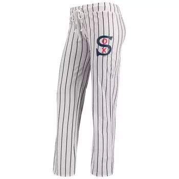 Женские спортивные брюки белого цвета Chicago White Sox Vigor в тонкую полоску для женщин