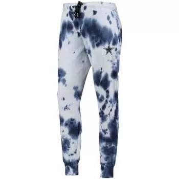 Женские спортивные брюки Dallas Cowboys New Era Tie-Dye темно-синего цвета