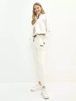 Женские спортивные брюки-джоггеры с эластичной резинкой на талии и карманами с буквенным принтом LCW Casual