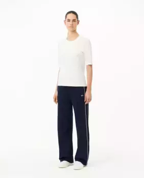 Женские спортивные брюки Paris из ткани интерлок Lacoste, тёмно-синий