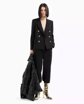 Женские спортивные брюки-смокинги Armani Exchange, черный