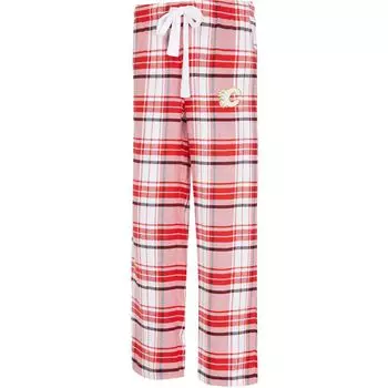 Женские спортивные красные/черные фланелевые брюки Calgary Flames Accolade