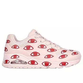 Женские спортивные кроссовки Skechers для ходьбы 177955_PKRD Розовый со шнурками