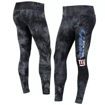 Женские спортивные леггинсы черного цвета New York Giants Burst Tie Dye
