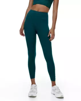 Женские спортивные леггинсы из компрессионной ткани с вырезами по низу Black Limba, темно-зеленый