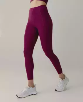Женские спортивные леггинсы из компрессионной ткани с вырезами по низу Black Limba, бордовый