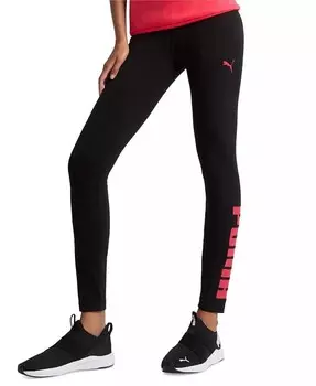 Женские спортивные леггинсы полной длины с графическим рисунком Puma, черный