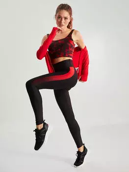 Женские спортивные леггинсы с эластичной резинкой на талии и полосой LCW Active