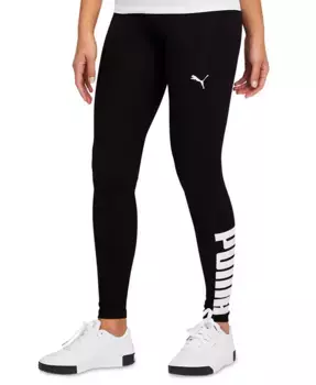 Женские спортивные леггинсы с принтом Puma, черный