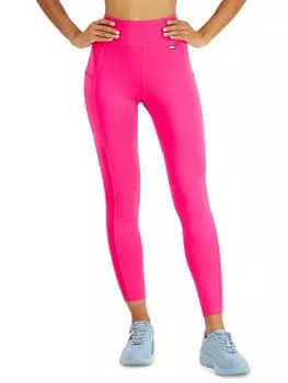 Женские спортивные леггинсы с ребристыми вставками и высокой талией Tommy Hilfiger Sport, цвет electric magenta