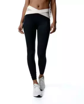 Женские спортивные леггинсы с высокой талией и сеткой Black Limba, черный
