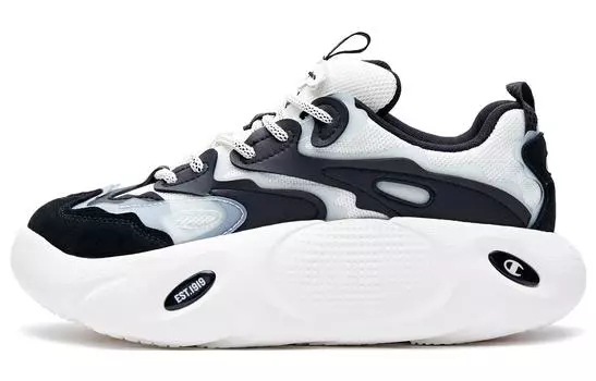 Женские спортивные массивные кроссовки Champion в стиле ретро, Black/White