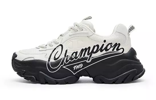Женские спортивные массивные кроссовки Champion в стиле ретро, Black/White