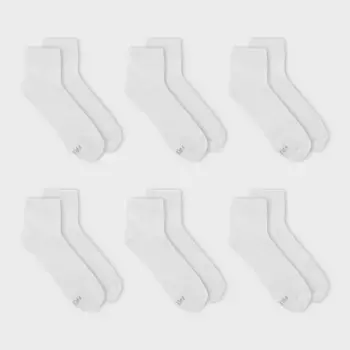 Женские спортивные носки Fruit of the Loom с мягкой подкладкой, 6 пар, цвет White