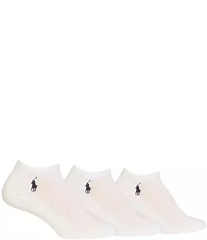 Женские спортивные носки с сетчатым верхом и мягкой подкладкой Polo Ralph Lauren, 3 шт., белый