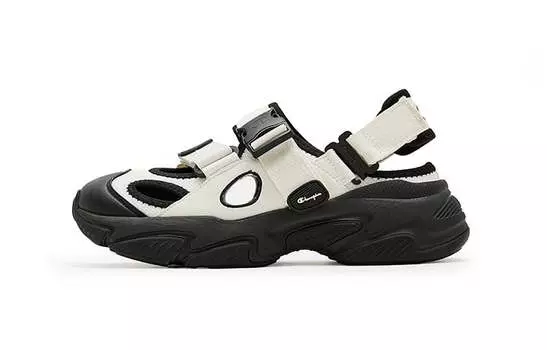 Женские спортивные пляжные сандалии в стиле ретро Champion, Black/White