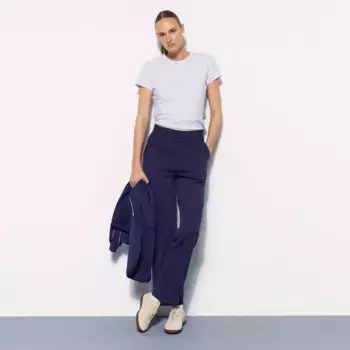 Женские спортивные повседневные брюки Boomerang широкого кроя, тёмно-синий