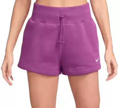 Женские спортивные шорты Nike из флиса с высокой талией Phoenix, цвет Hot Fuchsia