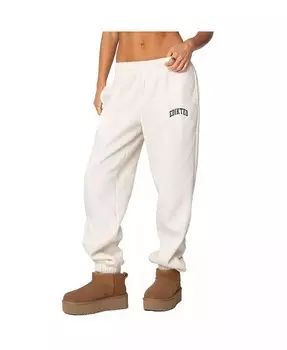 Женские спортивные штаны оверсайз для малышек Edikted, бежевый