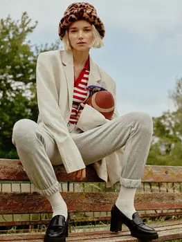 Женские спортивные штаны с эластичной резинкой на талии и принтом LCW Casual