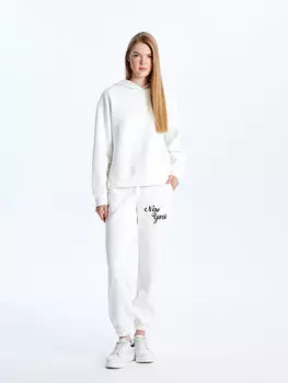 Женские спортивные штаны с эластичной резинкой на талии CALMERA MODA, экрю